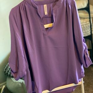 Zenana purple blouse, Size L